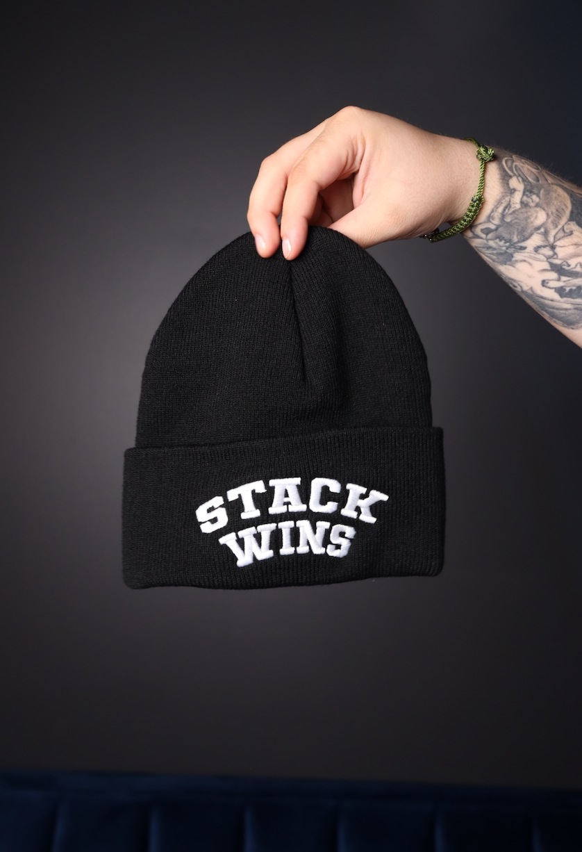Stack Wins - Black Beanie