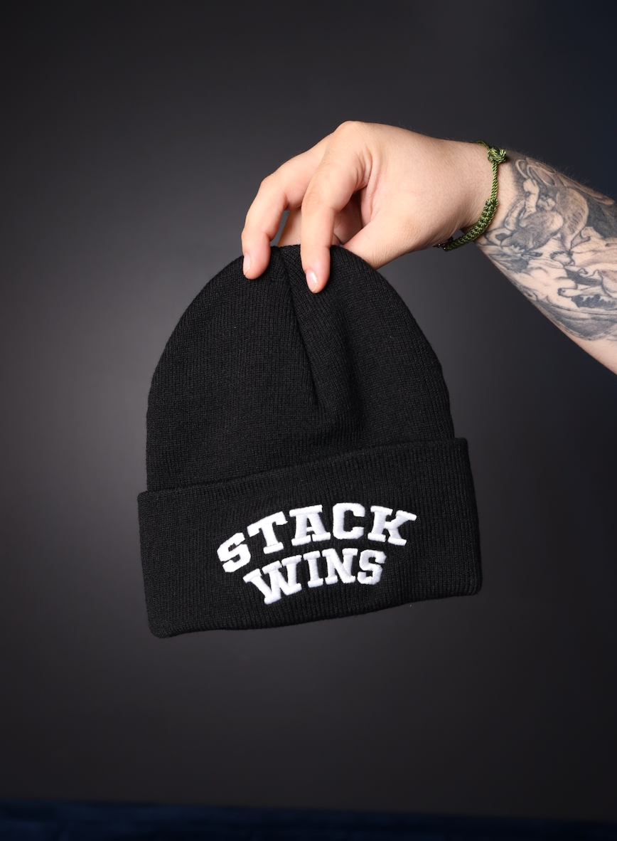 Stack Wins - Black Beanie